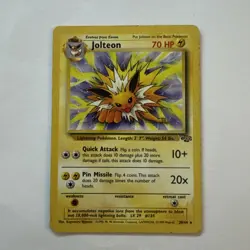 1999 Jolteon 20/64 Original Jungle Set Non-Holo Rare Pokemon Card WOTC - Image 1
