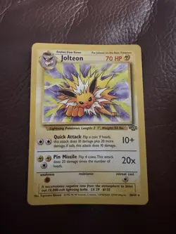 Pokemon Jolteon TCG Jungle Card 20/64 Rare Non-Holo Excellent Con - Image 1