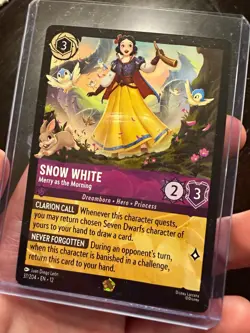Disney Lorcana Wilds Unknown Snow White - Merry as the Morning Legendary 37/204 - Image 1