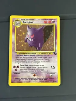 Gengar 5/62 Fossil Holo Rare Pokemon TCG 1999 English Stage 2 Lightly Played - Image 1