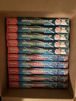 10x Pokemon Snorlax & Blissey ex + Greninja & Kingdra ex Special Collection Box - Image 2
