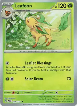 Leafeon 005/131 Holo Rare Prismatic Evolutions Pokemon Near Mint - Image 1