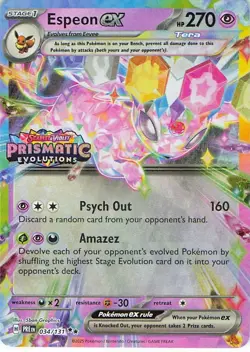 Espeon ex 034/131 Holo Double Rare Prismatic Evolutions Pokemon Near Mint - Image 1