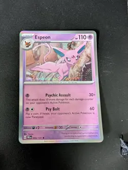 Espeon 033/131 Holo Rare Prismatic Evolutions Pokemon Holo Near Mint - Image 1
