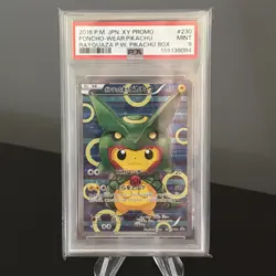 2016 POKEMON JAPANESE XY PROMO #230 PONCHO-WEARING PIKACHU PSA 9 - Image 1