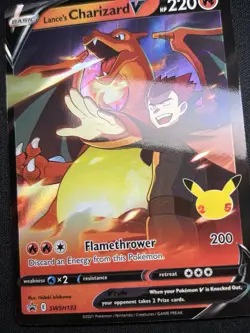 Lances Charizard V SWSH133 Black Star Promo LP+ Pokemon Card - Image 2