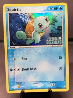 Pokemon TCG Squirtle 63/100 EX Crystal Guardians Reverse Holo Stamped 2006 LP - Image 1