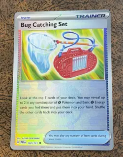 Bug Catching Set 102/131 Pris. Evolutions Uncommon Poke Ball Holo Pokemon Card - Image 1