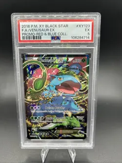 2016 Pokemon Black Star Promo Venusaur Ex Red and Blue Collection PSA 5 EX - Image 1