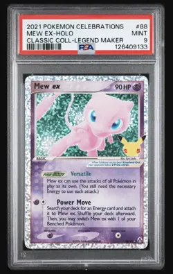 2021 Pokemon Celebrations Mew EX Holo Classic Collection #88 PSA 9 - Image 1