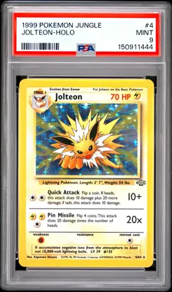 Jolteon Holo 4/64 Jungle Pokemon PSA 9 - Image 1