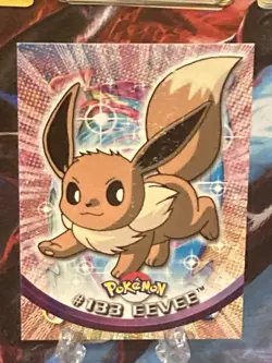 Topps Pokemon Topps Series 1 Eevee 133 Holo Pokemon TCG Trading Card ENG - Image 1
