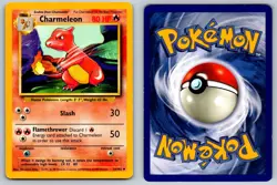 CHARMELEON 24/102 UNCOMMON BASE SET UNLIMITED POKEMON LIGHTLY PLAYED - Image 3