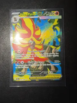 Pokemon Mega Pyroar ex 99/86 Full Art Double Ultra Rare Chaos Rising ME04 NM - Image 1