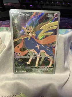 Pokemon TCG Zacian 100/094 Phantasmal Flames Illustration Rare NM - Image 1