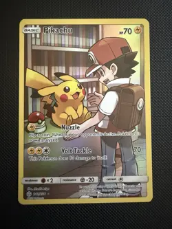 Pokemon Pikachu Holo Full Art Secret Rare Card Cosmic Eclipse 241/236 - Image 1