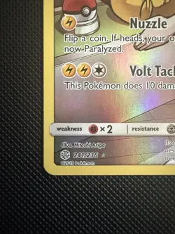 Pokemon Pikachu Holo Full Art Secret Rare Card Cosmic Eclipse 241/236 - Image 3