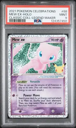 PSA 9 2021 Pokemon Celebrations Classic Collection #88 Mew Ex-Holo - Image 1