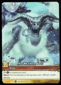 World of Warcraft TCG Are We There, YetiU (Extended Art) - Heroes of Azeroth 346 - Image 1