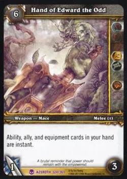 World of Warcraft TCG Hand of Edward the Odd - Heroes of Azeroth 324/361 - Image 1