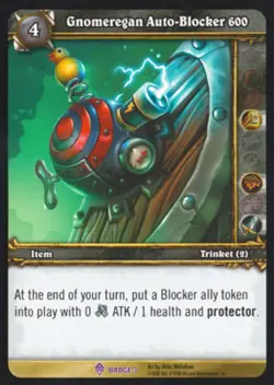 World of Warcraft TCG Gnomeregan Auto-Blocker 600 - Badge of Justice - Image 1