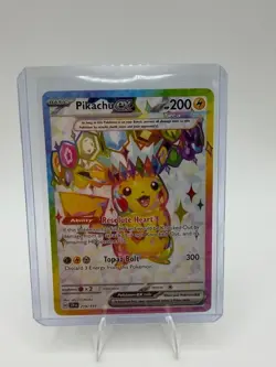 Pikachu ex - 219/191 Pokemon TCG Ultra Rare SV08: Surging Sparks Near Mint - Image 1