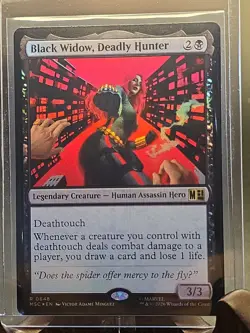 Black Widow, Deadly Hunter Commander: Marvel Super Heroes MTG Foil Near Mint - Image 3