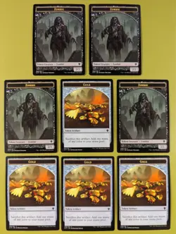 8 Zombie & Gold Double Sided Token Commander 2017 MTG Magic the Gathering 8 - Image 1