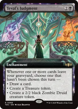 Teval's Judgment (Extended Art) [Tarkir: Dragonstorm Commander] Near Mint - Image 1