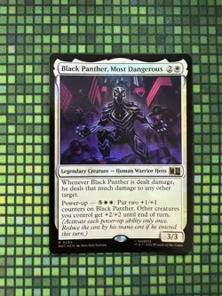 MTG Black Panther, Most Dangerous #0584 Foil Rare Commander: Marvel SH (MAR) - Image 1