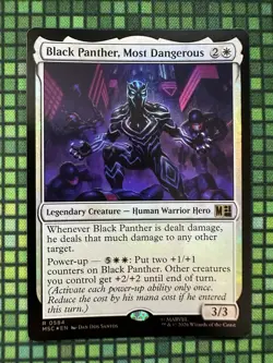 MTG Black Panther, Most Dangerous #0584 Foil Rare Commander: Marvel SH (MAR) - Image 2