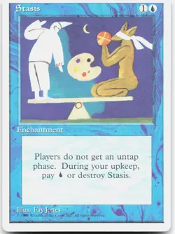 Stasis 104 Moderately Played Fourth Edition Rare Magic: The Gathering - Image 1