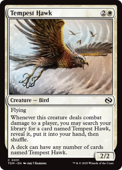 x1 Tempest Hawk TDM Tarkir Dragonstorm MTG 31 COMMON M/NM 1x - Image 1