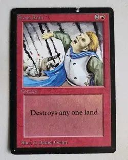 Stone Rain Beta Edition MP Moderately Played MTG - Image 1
