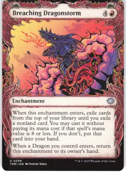 Breaching Dragonstorm (Showcase) 299 Tarkir: Dragonstorm TDM U MTG Magic The Gat - Image 1