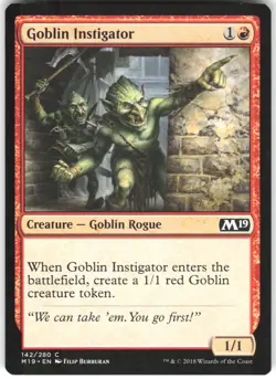 Goblin Instigator 142 Core Set 2019 C MTG Magic The Gathering C 2018 LP - Image 1