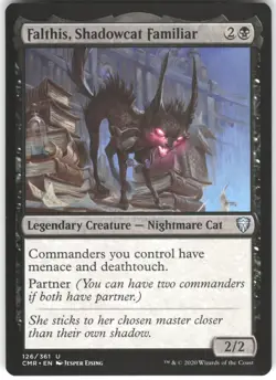 Falthis, Shadowcat Familiar 126 Commander Legends U MTG Magic The Gathering U 20 - Image 1