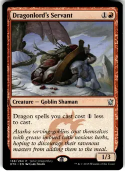 Dragonlord's Servant 138 Tarkir Dragonfury Promos U MTG Magic The Gathering LP - Image 1