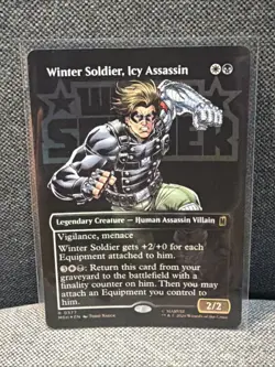 Winter Soldier, Icy Assassin (Borderless) - 377 - Foil - MSH - NM - MTG - Image 1