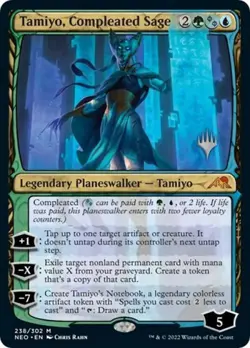 MTG English Tamiyo, Compleated Sage NM Normal Promo Pack: Kamigawa: Neon Dynasty - Image 1