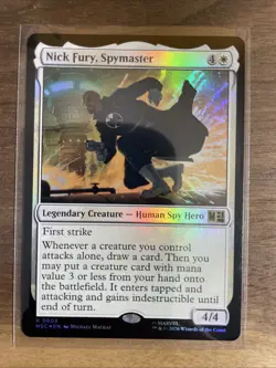 Nick Fury, Spymaster (Foil) Rare MTG Marvel Super Heroes Commander - Image 1