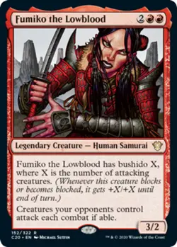 x1 Fumiko the Lowblood R MTG Commander 2020 M/NM, English - Image 1