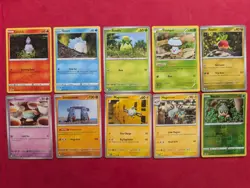 Yuka Morii Pokemon Cards, 10 Card Bundle Including 1 Reverse Holo - Image 1