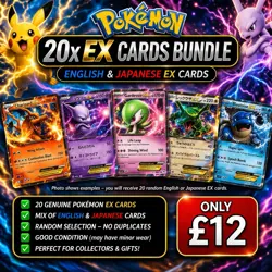 20x Pokemon EX Cards Bundle – English & Japanese – No Duplicates - Mystery - Image 1
