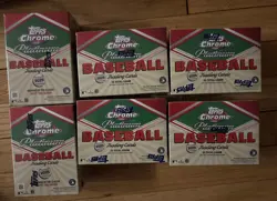2025 Topps Chrome Platinum Baseball Blaster Box Value LOT OF 6 Sealed New Fast - Image 1
