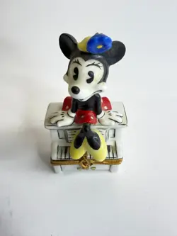 LIMOGES - Pair of 2 Mickey and Minnie Mouse Disney Limoges Trinket Boxes – Rare - Image 2