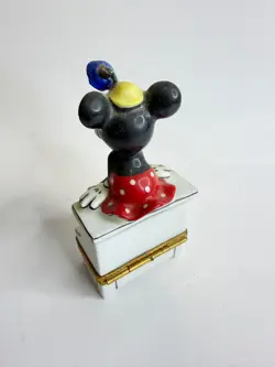 LIMOGES - Pair of 2 Mickey and Minnie Mouse Disney Limoges Trinket Boxes – Rare - Image 4
