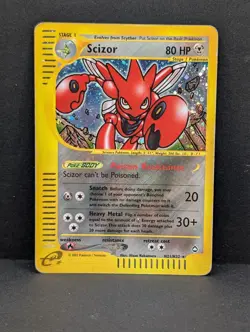 Scizor H21/H32 Aquapolis Holo Ultra Rare Pokemon TCG Nintendo e-reader MP - Image 1