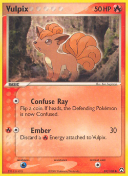Vulpix 69/108 C Power Keepers Pokemon LP - Image 1