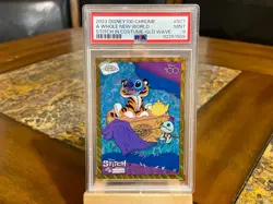 2023 TOPPS DISNEY CHROME 100 STITCH #SC7 GOLD REFRACTOR 38/50 PSA 9 MT - Image 1